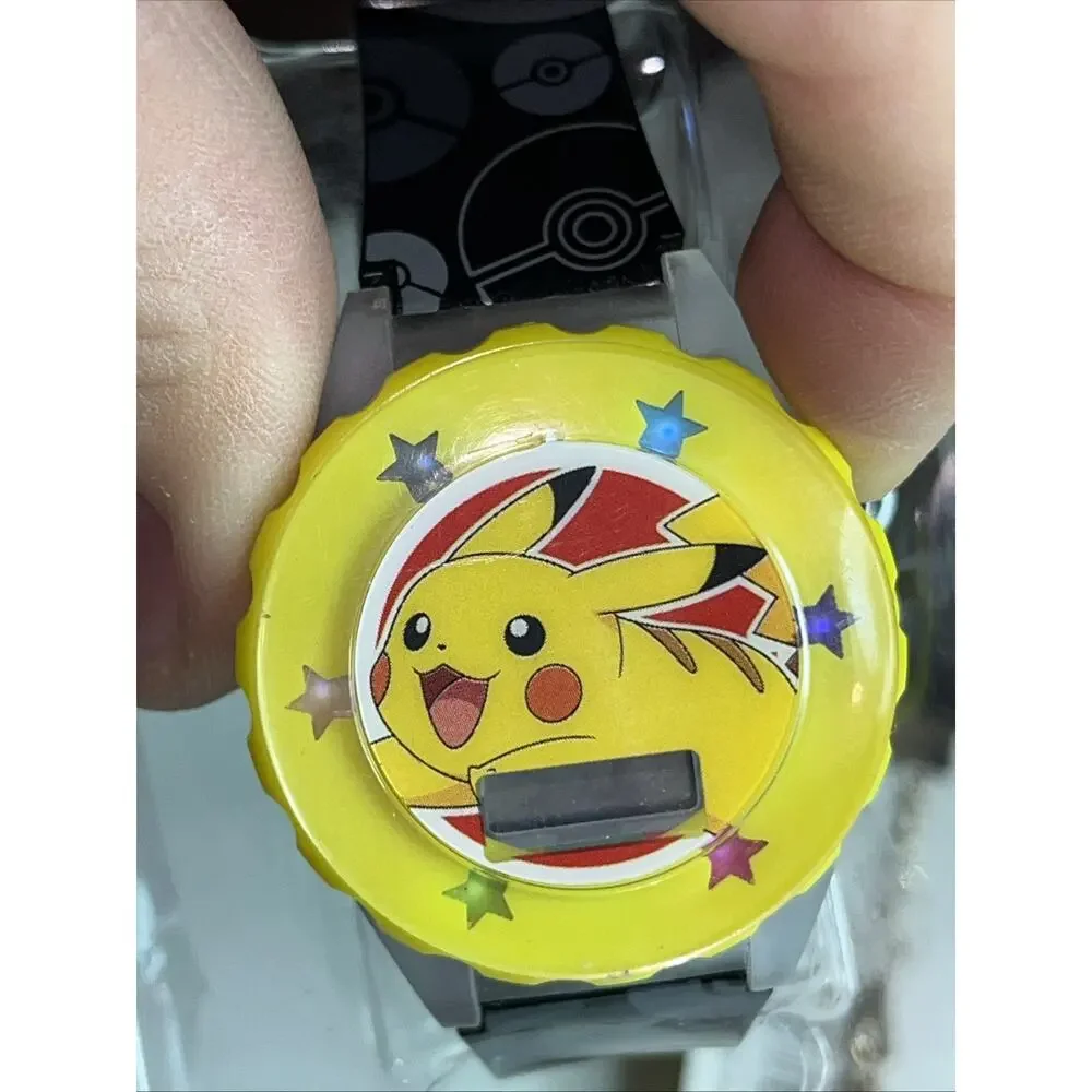 Yellow Pokémon Pikachu Digital Watch Flashing Works New (B3)